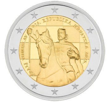 Монета 2 Євро 2025 Хорватія - Король Томіслав 40167 фото