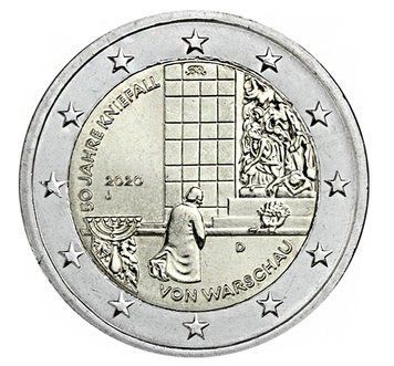 Germany 2 Euro 2020 - 50 years of Warsaw Genuflection (Mintmark - J)