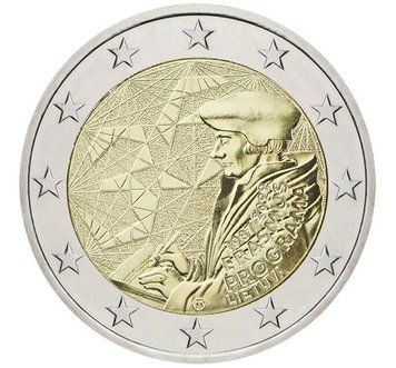 Монета 2 Євро 2022 Литва - Эрасмус 35 28238 фото