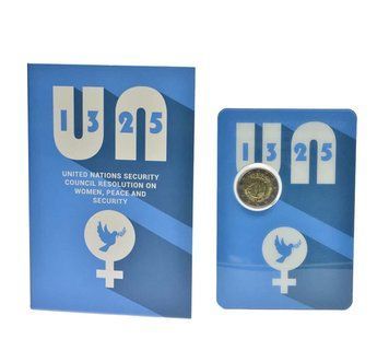 Монета 2 Євро 2022 Мальта - Резолюція Ради Безпеки ООН щодо жінок (BU in Coincard) 29464 фото