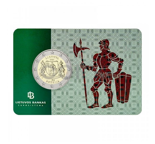 Монета 2 Євро 2021 Литва - Джукія - (BU coincard) 25747 фото