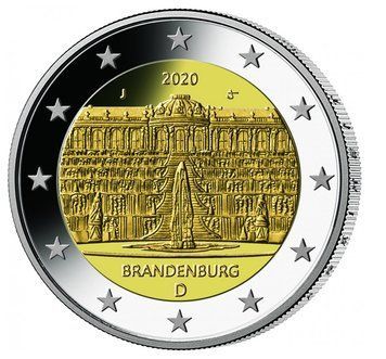 Germany 2 Euro 2020 - Brandenburg (Mintmarks A D F G J) - J