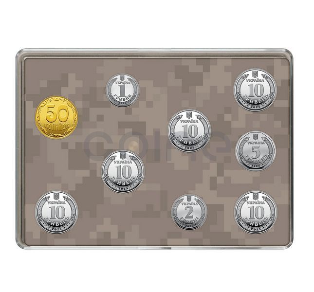Set of Ukrainian Commemorative Circulation Coins 2025 in a Gift Box (9 coins)