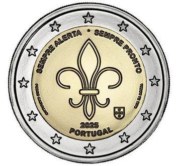 Монета 2 Євро 2025 Португалія - Скаутинг 39532 фото