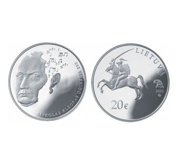 Литва 20 Євро 2015 - Михайло Клеопа Огінський 8066 фото