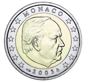 Монета 2 Євро 2003 Монако - Князь Реньє III 1396 фото