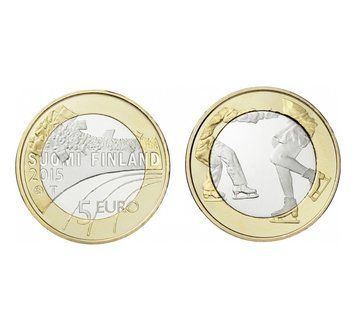 Фінляндія 5 Євро 2015 - Спортивні монети &ndash; Фігурне катання 8145 фото