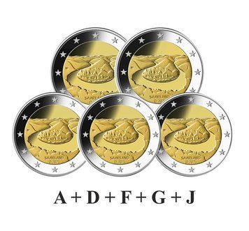 Germany 2 Euro 2025 - Saarland (All 5 mints, A D F G J)