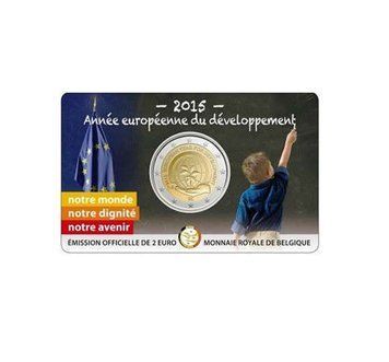 Монета 2 Євро 2015 Бельгія - Рік розвитку (французька) (BU) 7895 фото