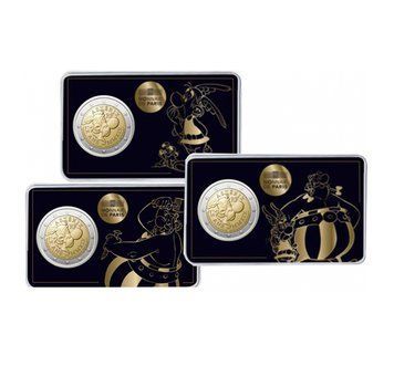 Монета 2 Євро 2019 Франція - 60 років Астеріксу (випадковий дизайн) BU in coincard 18649 фото