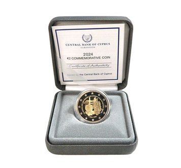 Монета 2 Євро 2024 Кіпр - 20-та річниця вступу Кіпру до ЄС (PROOF) 37618 фото