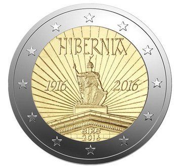 Монета 2 Євро 2016 Ірландія - 100 років від Великоднього повстання 8811 фото