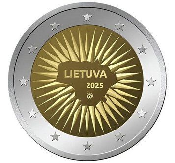 Монета 2 Євро 2025 Литва - Для оборони 38403 фото