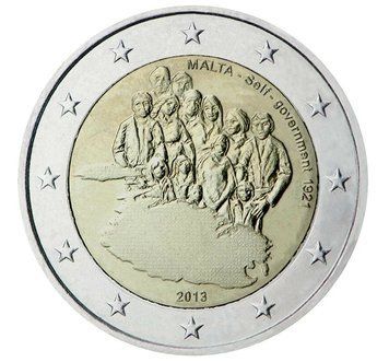 Монета 2 Євро 2013 Мальта - Створення самоврядування в 1921 році 1890 фото