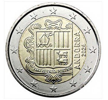 Монета 2 Євро 2024 Андорра обігова монета 40170 фото