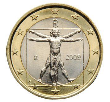 Монета 1 Євро 2009 Італія 38875 фото