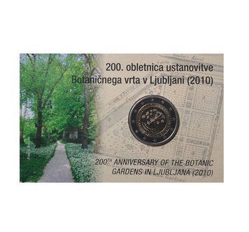 Монета 2 Євро 2010 Словенія - Ботанічний сад Любляни (Proof) 25866 фото