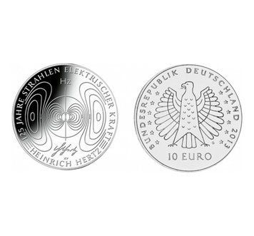 Німеччина 10 Євро 2013 G - Генріх Герц - Електромагнетизм 125 років 16991 фото