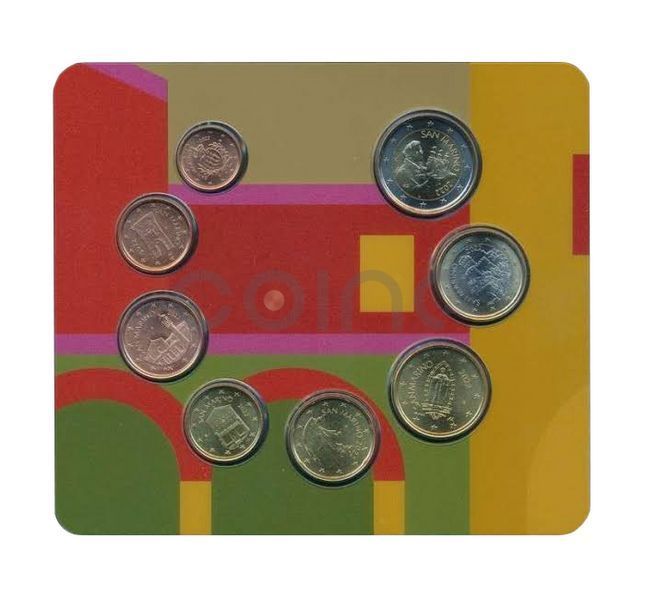 San Marino 2022 Official BU euro coin set