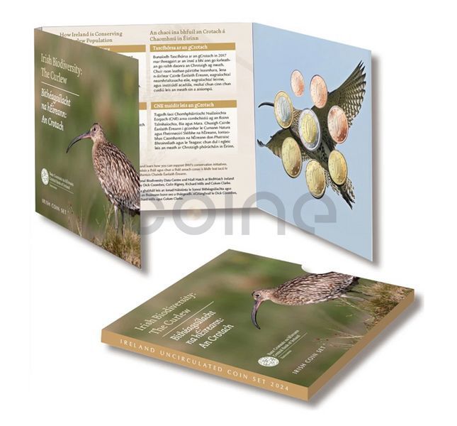 Офіційний набір євромонет Ірландія 2024 "Кулик" BU 36567 фото