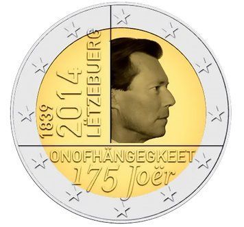 Luxembourg 2 Euro 2014 - 175th Anniversary of the Independence