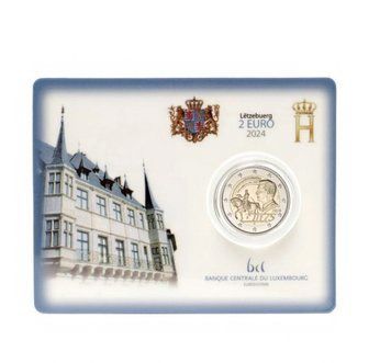 Монета 2 Євро 2024 Люксембург - 175-та річниця смерті великого герцога Гійома II (BU coincard) 33554 фото