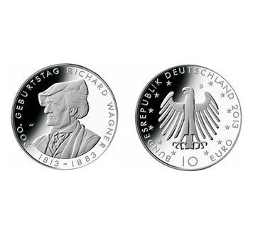 Німеччина 10 Євро 2013 D - Ріхард Вагнер 16993 фото
