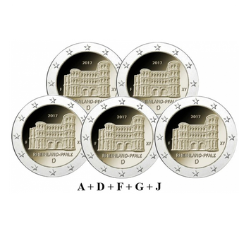 Germany 2 Euro 2017 - Rheinland-Pfalz: Porta Nigra (Full set)