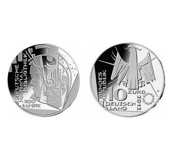 Німеччина 10 Євро 2012 D - Національна бібліотека 16994 фото