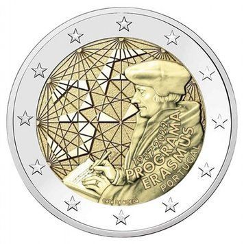 Монета 2 Євро 2022 Португалія - Ерасмус 35 28250 фото