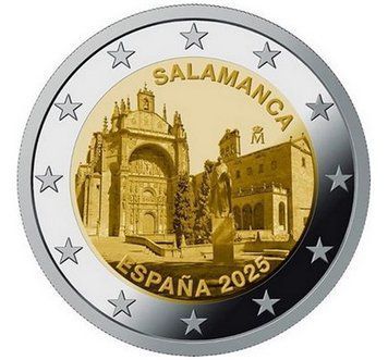 Монета 2 Євро 2025 Іспанія - Старе місто Саламанка 38203 фото