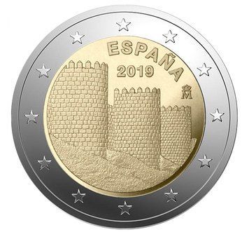 Монета 2 Євро 2019 Іспанія - Старе місто Авіла 17463 фото