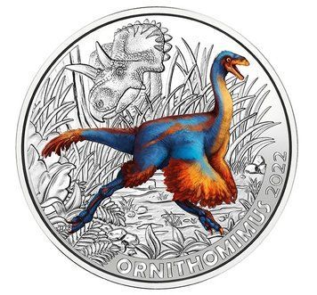 Austria 3 Euro 2022 Supersaurs series - Ornithomimus velox