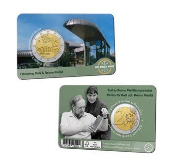 Монета 2 евро 2026 Финляндия - Райли и Рейм Пиетила (BU в Coincard, на английском языке) 42902 фото
