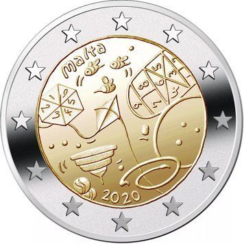 Монета 2 Євро 2021 Мальта - Ігри 22578 фото