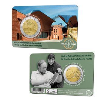Монета 2 евро 2026 Финляндия - Райли и Рейм Пиетила (BU в Coincard, на финском языке) 42903 фото