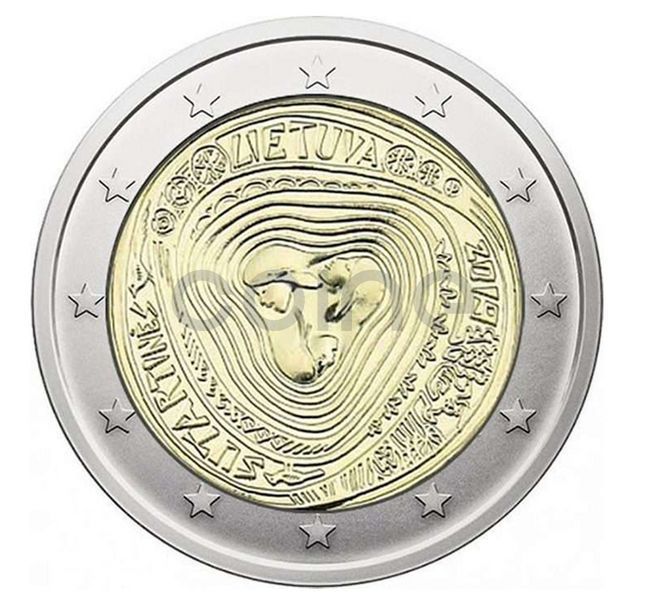 Монета 2 Євро 2019 Литва - Багатоголосі пісні (BU Coincard) 18964 фото