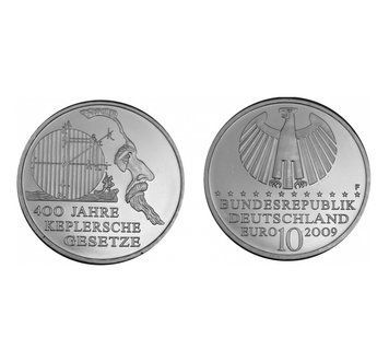 Німеччина 10 Євро 2009 F - Закони Кеплера - 400-та річниця 14711 фото
