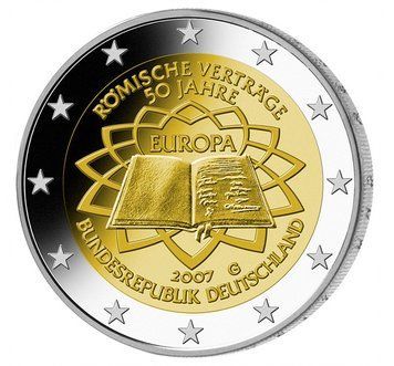 Монета 2 евро 2007 Германия - Римское соглашение (G - монетный двор в Карлсруэ) 12465 фото