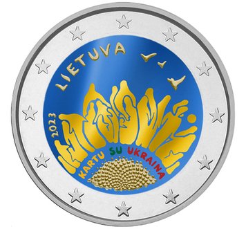 Lithuania 2 Euro 2023 - Together with Ukraine (сolored series)