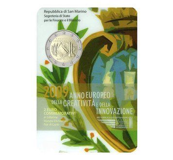 Монета 2 Євро 2009 Сан Маріно - Європейський рік творчості та інновацій 2193 фото