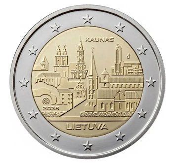 Монета 2 евро 2026 Литва - Каунас 43059 фото