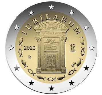 Монета 2 Євро 2025 Італія - Ювілейний рік 37960 фото