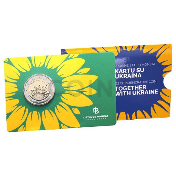 Lithuania 2 Euro 2023 - Together with Ukraine (BU coincard)