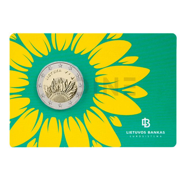 Lithuania 2 Euro 2023 - Together with Ukraine (BU coincard)