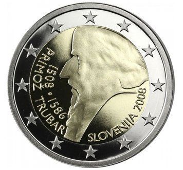 Slovenia 2 Euro 2008 - Primož Trubar (PROOF)
