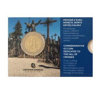 Монета 2 Євро 2020 Литва - Пагорб хрестів (BU coincard) 27825 фото