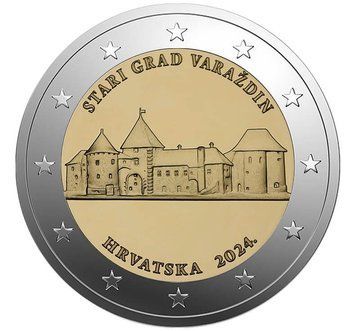 Монета 2 Євро 2024 Хорватія - Старе місто Вараждин 35605 фото