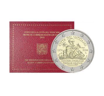 Монета 2 Євро 2024 Ватикан - Святий Фома Аквінський 35641 фото