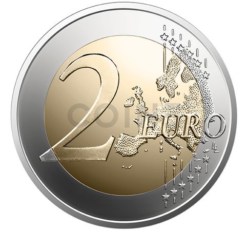 Монета 2 Євро 2023 Латвія - Соняшник для України (BU Coincard) 31064  фото